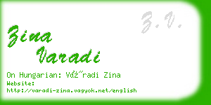 zina varadi business card